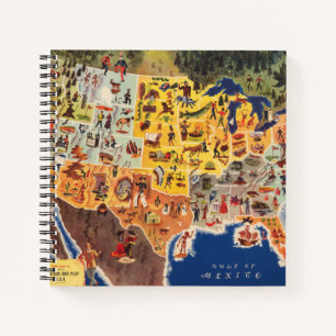 Carnet Carte des États-Unis - Vacances et Jeu