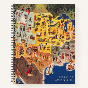 Carnet Carte des États-Unis - Vacances et Jeu