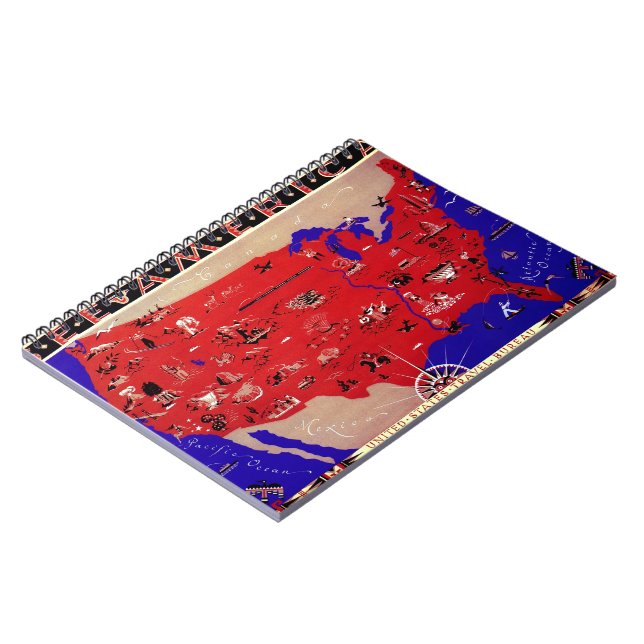 Carnet Carte du Bureau de voyage des États-Unis d'Amériqu (Côté gauche)
