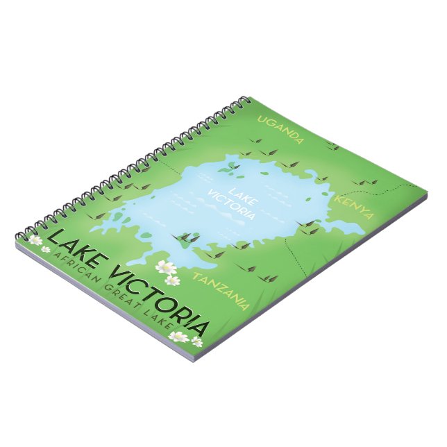 Carnet Carte du lac Victoria - Afrique Great Lake Voyage  (Côté gauche)