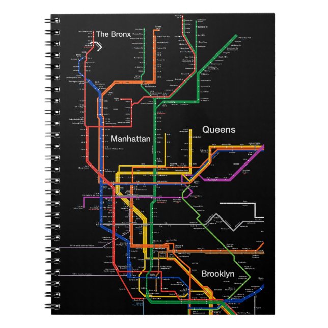 Carnet Carte du métro NY-City (Devant)