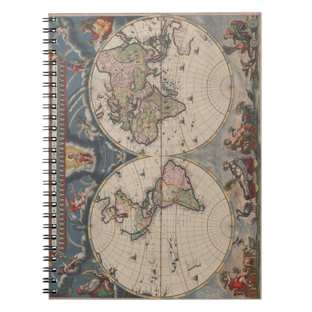 Carnet Carte du monde Globe Travel Antique (Devant)