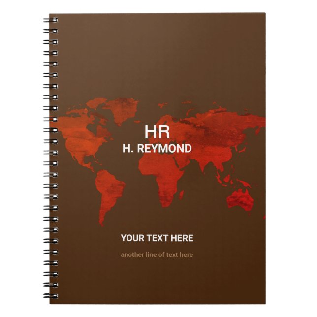 Carnet Carte du monde moderne Brown (Devant)