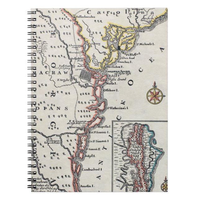 Carnet Carte : L'Amérique du Nord, C1700 (Devant)