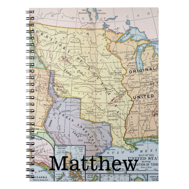 Carnet Carte : Les USA Expansion, 1905 (Devant)