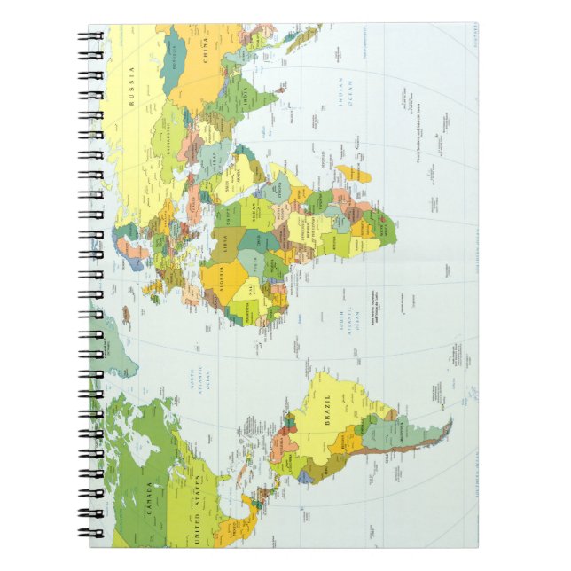 Carnet Carte mondiale Globe Pays Atlas (Devant)