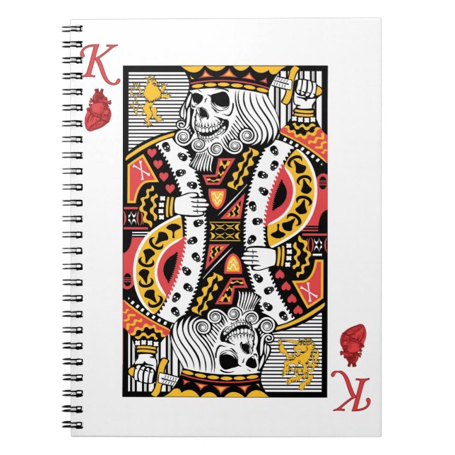 Carnet Carte squelettique du Roi jeu d'horreur (Devant)