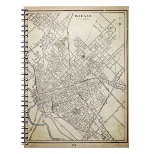 Carnet Carte vintage de Dallas, TX (1890)