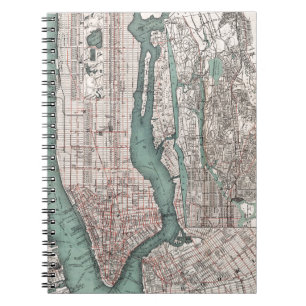 Carnet Carte vintage de New York (1897)