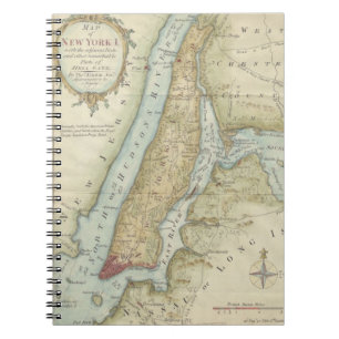 Carnet Carte vintage de New York City (1869)