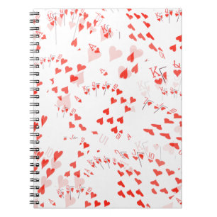 Carnet Cartes de Poker Royal Hearts Flush Motif,