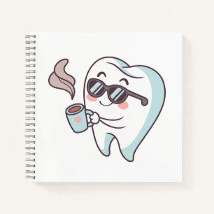 Carnet Cartographie cool pour dents avec lunettes de sole