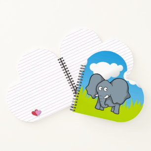 Carnet Cartographie d'éléphant gris