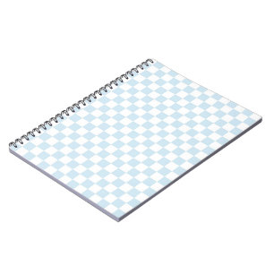 Carnet Carton bleu pastel et blanc