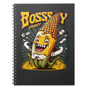 Carnet Cartoon Corn Cob drôle rétro vintage comique
