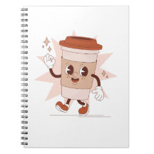 Cartoon de café jouant mignon