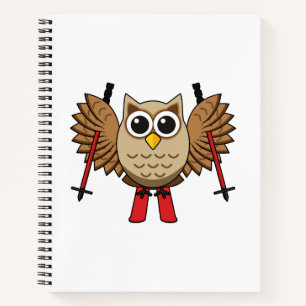 Carnet Cartoon de ski de Chouette