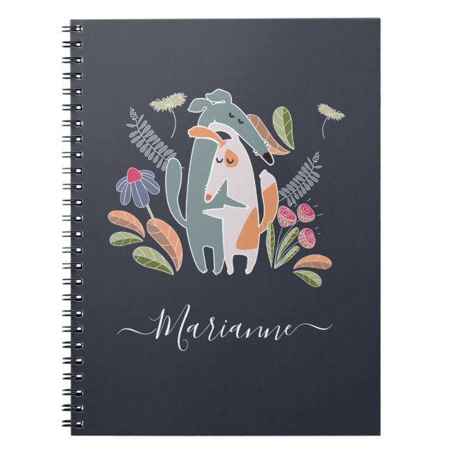 Carnet Cartoon personnalisé Dogs Ecole pour enfants (Devant)