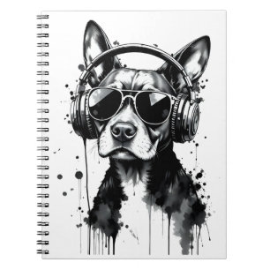 Carnet Casque de chien cool Cute Animaux de compagnie enc