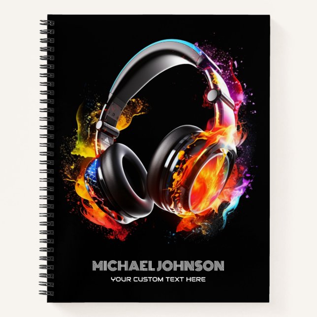 Carnet Casques Ados de musique moderne DJ Songwriter Band (Devant)