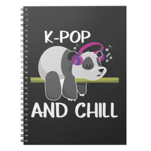 Carnet Casques Panda Cute Corée Pop Lover K-Pop Music