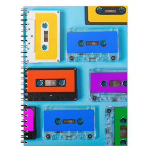 Carnet Cassette Rétro : Collection Arrière - plan Bleue