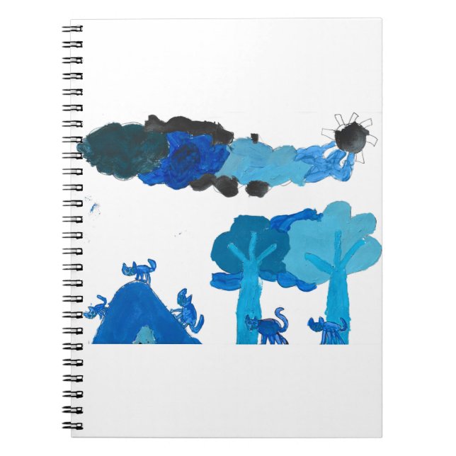 Carnet Cat bleu (Devant)