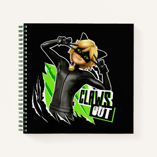 Carnet Cat Noir | Graphisme de découpe (Devant)