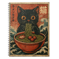 Cat Ramen Japonais drôle Graphisme Kawaii Cat Anim
