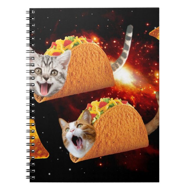 Carnet Cats inside space tacos (Devant)