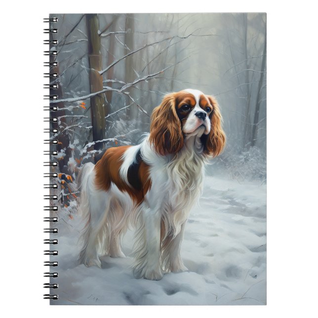 Carnet Cavalier Roi Laisser Neige Noël Brossé (Devant)