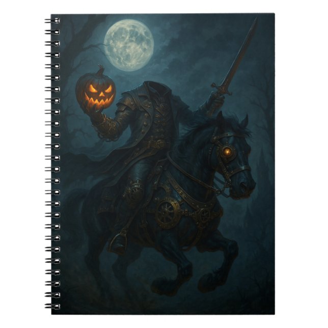 Carnet Cavalier sans tête Steampunk Horreur Gothique (Devant)