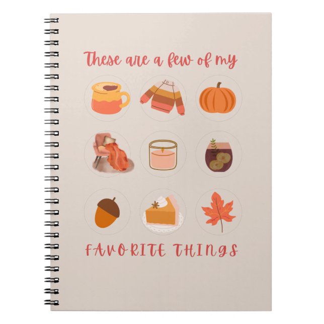 Carnet Ce Ne Sont Que Quelques-Uns De Mes Choses Préférée (Devant)