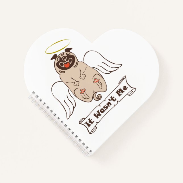 Carnet Ce n'était pas moi ange carlin drôle de citation (Devant)