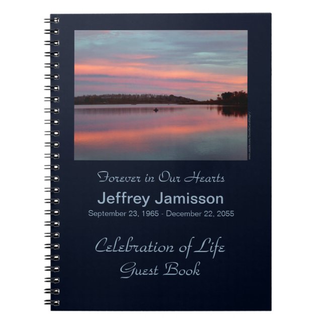 Carnet Celebration of Life Guest Book Fisherman at Sunset (Devant)