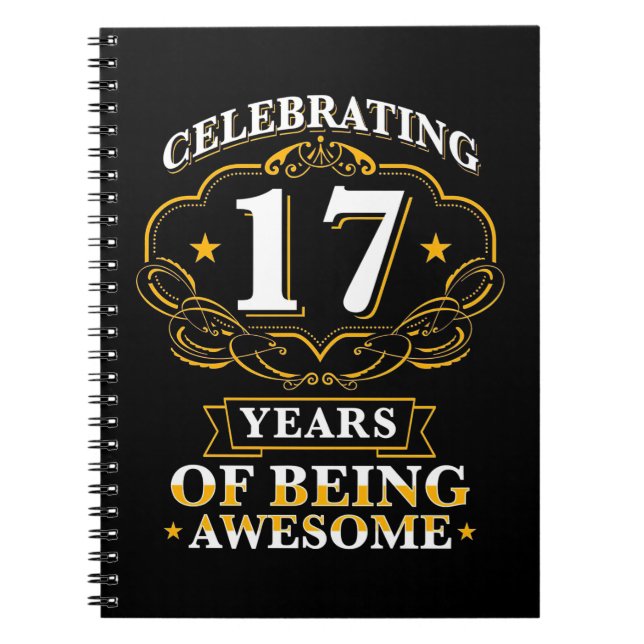 Carnet Célébrer 17 Ans D'Être Étonnant (Devant)