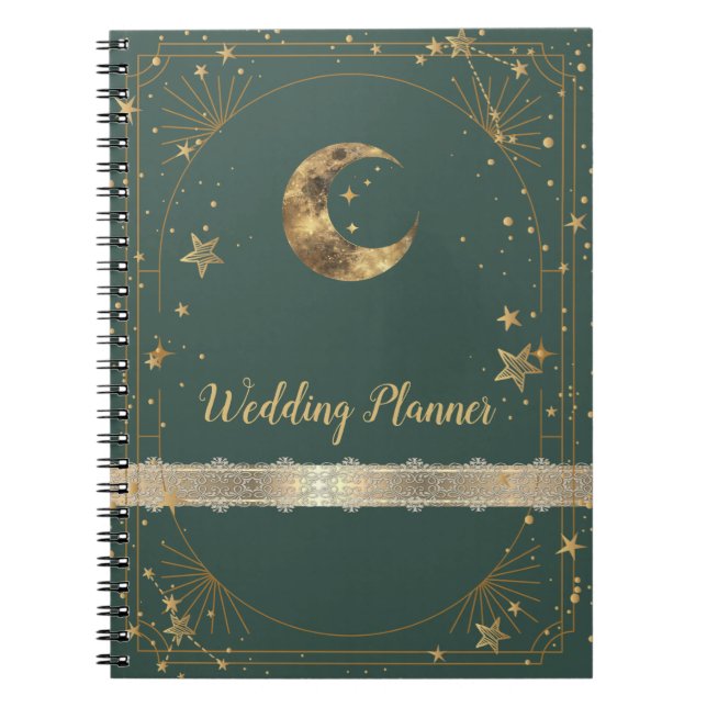 Carnet Celestial Moon Stars Frame  (Devant)