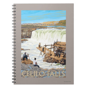 Carnet Celilo tombe affiche de Vintage voyage de pêche