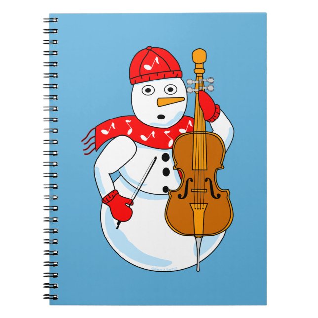 Carnet Cello Snowman (Devant)