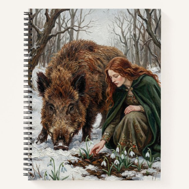 Carnet Celtic Goddess & Wild Boar (Devant)