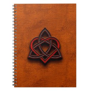 Carnet Céltic Knotwork Valentine Heart Canvas Texture 1