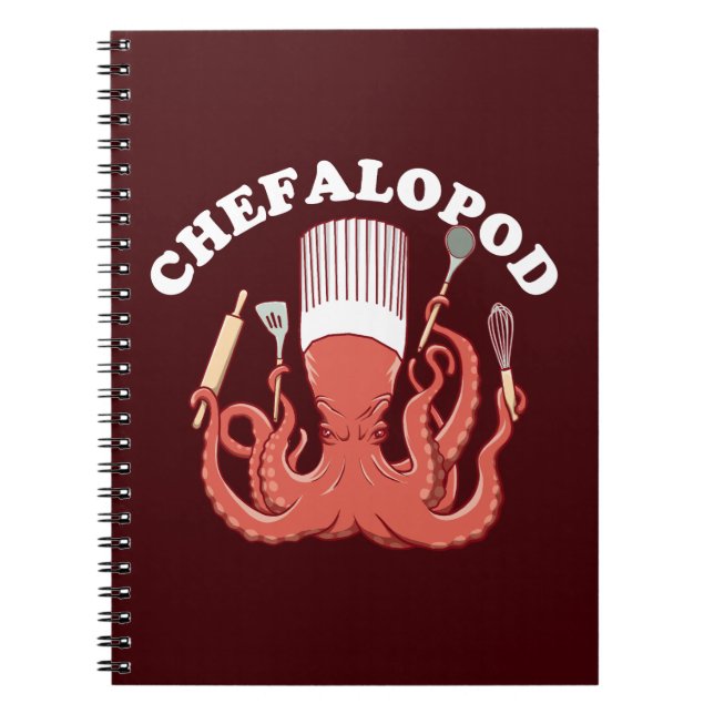 Carnet Céphalopode | Chef Poulpe Punition Drôle (Devant)