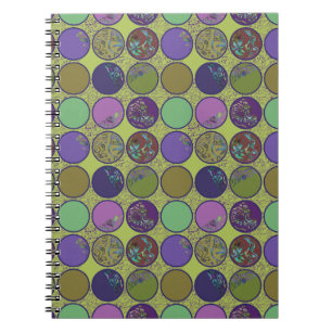 Carnet Cercle Abstrait Vert Violet
