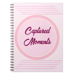 Carnet Cercle concentrique romantique en rose bébé