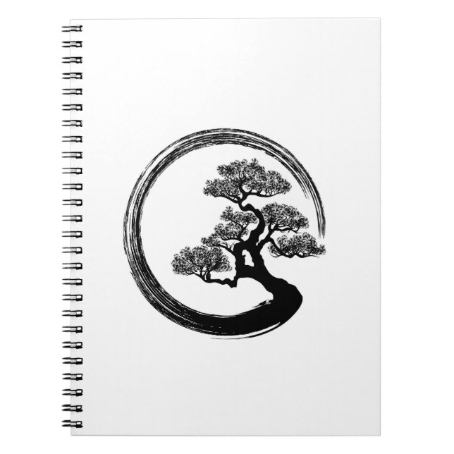 Carnet Cercle de zen d'Enso et arbre de bonsaïs (Devant)