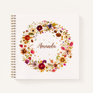 Carnet Cercle Fleurissant | Art de la Fleur Pressée par S