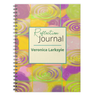 Carnet Cercle or Abstrait coloré