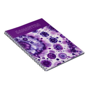 Carnet Cercles Artistiques de Batik Violet Rose Violet Po