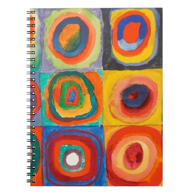 Carnet Cercles concentrés Carré de Kandinsky (Devant)