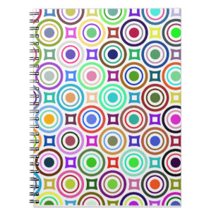 Carnet Cercles géométriques colorés Abstraits